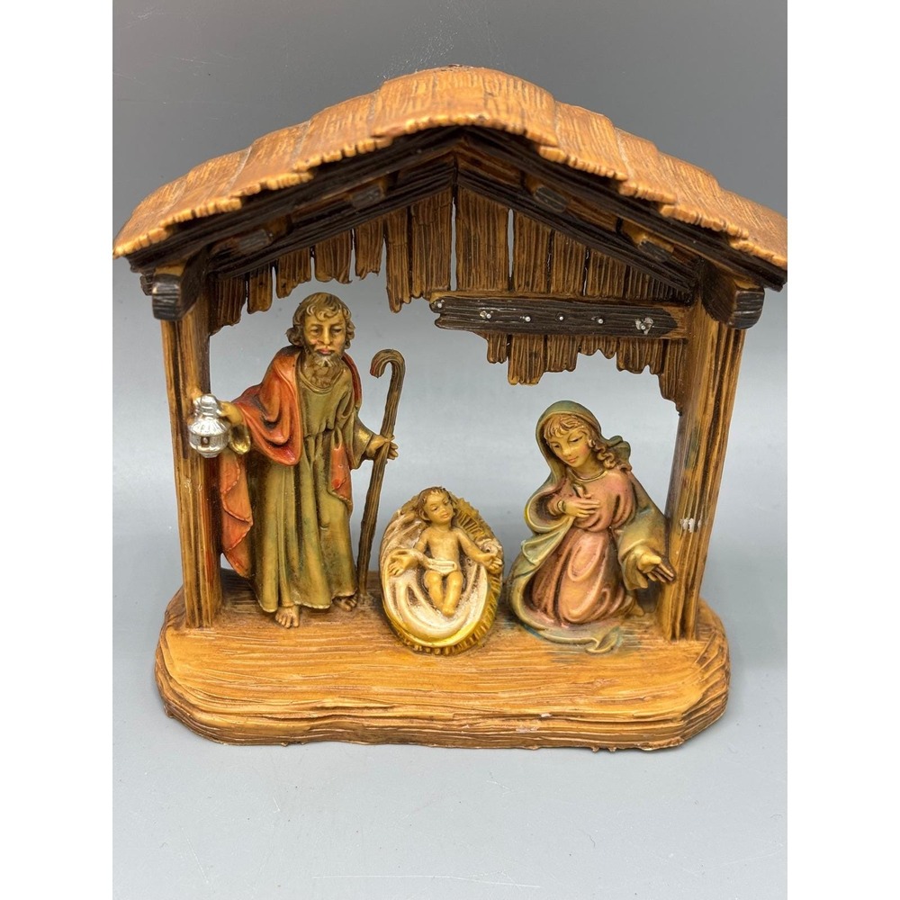Vintage Nativity Scene Figurine Made In Italy Holiday Christmas Religious‎ Decor